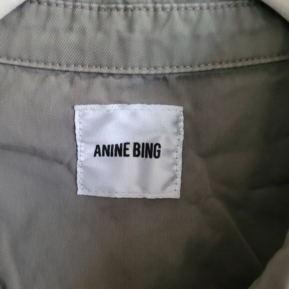Anine Bing classic sage 100% cotton collared button-up XS - Picture 5 of 10